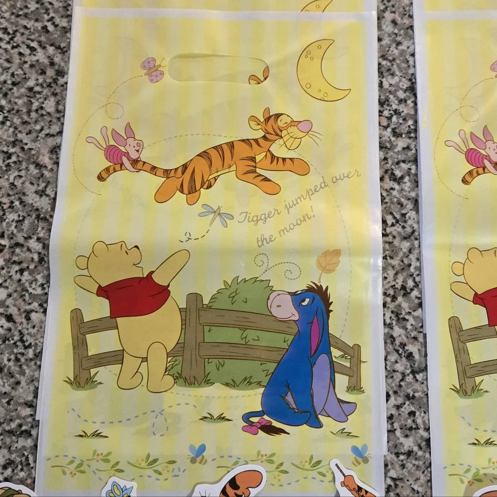 Winnie the Pooh Party Favor Bags and Stickers